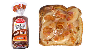 Applie Pie and Bacon on Country Hearth Maple Burst Breakfast Bread