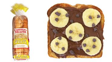 Country Hearth Chocolate and Bananas on Cinnamon Burst Breakfast Bread