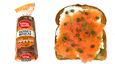 Village Hearth Smoked Salmon on  Honey Wheat