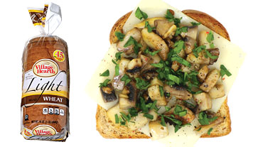 Mushroom and Swiss on Village Hearth Light Wheat Bread