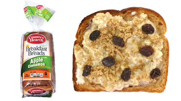 Country Hearth Oatmeal and Raisin on Maple Burst Breakfast Bread